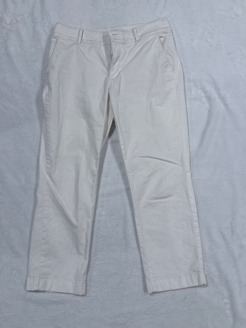 LOFT Women's Off-White Straight Leg Pants